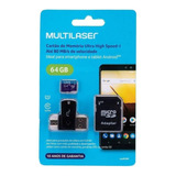 Pendrive 16gb 4x1 Cartão Memória Micro Usb Multilaser Mc150