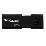 Pendrive 64GB USB Kingston DataTraveler 100 Generation 3 DT100G3 64GB Preto