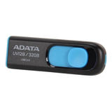 Pendrive Adata Uv128 32gb 3.2 Gen 1 Preto E Azul