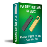 Pendrive Bootável 64 Gb Wind 7 8 1 10 32 Bits Off2021