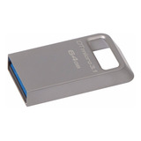 Pendrive Kingston Datatraveler Micro 3 1 Dtmc3 64gb 3 2 Gen 1 Prateado