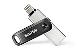 Pendrive SanDisk 64GB IXpand Go SDIX60N 064G GN6NN Para IPhone E IPad Preto