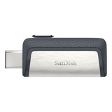 Pendrive Sandisk Ultra Dual Drive Type c 128gb 3 1 Gen 1 Preto E Prateado