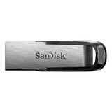 Pendrive Sandisk Ultra Flair 128gb 3 0 Prateado E Preto