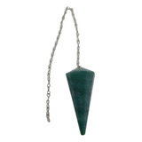 Pêndulo Cristal Quartzo Verde Para Radiestesia E Reiki