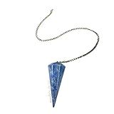 Pêndulo De Cristal De Quartzo Azul Pedra Natural
