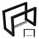 Pendulo De Newton Decoração Mesa Preto Luxo Grande
