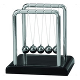 Pêndulo De Newton Enfeite Decorativo Balance Balls 18x17 Cm Cor Preto