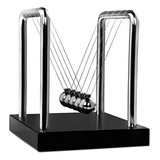 Pêndulo De Newton Lx Enfeite Decorativo Balance Balls 18x17 Cm Cor Preto