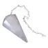 Pêndulo De Pedra Cristal Quartzo Branco Natural Radiestesia
