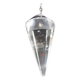 Pêndulo De Pedra Natural Cristal De Quartzo Com Corrente