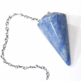Pêndulo De Pedra Quartzo Azul Natural
