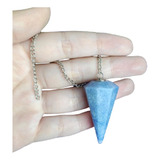 Pêndulo Pedra Quartzo Azul Reiki Radiestesia Cristal