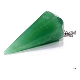 Pêndulo Pedra Quartzo Verde Radiestesia Reiki