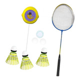 Pendurado Instrutor De Badminton Raquete 1pcs Amarela