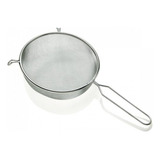 Peneira Grande Em Aço Inox 22 Cm Para Casa Cozinha Peneirar Sucos Óleos