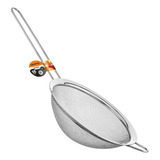 Peneira Inox Cozinha P Polvilhar Coar Escorrer Macarrão 16cm