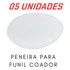 Peneira Para Funil Coador De Leite Kit 05 Unidades