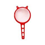 Peneira Pequena 7 Cm De Plástico Coador Cozinha Confeitaria Vermelho