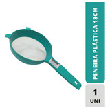 Peneira Plástico Utensílio Coar Farinha Suco Frutas 18cm Uni