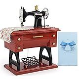 PENG Máquina De Costura Caixa De Música Vintage Mecanismo De Manivela Retrô Clássico Decoração De Mesa