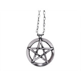 Pentagrama Colar Corrente Com Pingente Wicca Supernatural