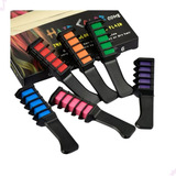 Pente Colorido Giz De Cabelo Com 6 Cores Tintura Temporária