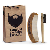 Pente E Escova De Barba Madeira Para Barba E Bigode