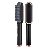 Pente Escova Alisadora Chapinha Secadora Bivolt Profissional Cor Preto 127 220v