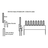 Pente Overflow Aquário De Encaixe 20 Cm X 4 Cm