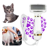 Pente Secador Pet Profissional Banho Tosa Cachorro Gato 2em1