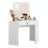 Penteadeira Camarim De Canto Glitter Com 1 Gaveta Com Led
