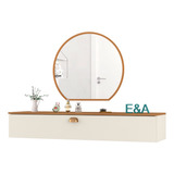 Penteadeira Com Gaveta 100cm Console Camarim E a Off nature