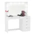 Penteadeira Ditália 7 Gavetas Branco Pe 50 Com Iluminação Kit Luz Camarim