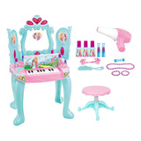 Penteadeira Infantil Com Piano Luz E Som Acessórios Princesa