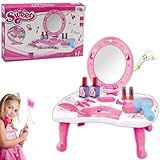 Penteadeira Infantil Espelho E KIT Acessórios DE BELEZA MAGICA Com Luz E Som SECADOR BRINQUEDO DIVERTIDO 32CM QUALIDADE PREMIUM