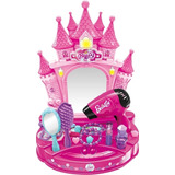 Penteadeira Infantil Menina Princesas Camarim Maquiagem Cor Rosa