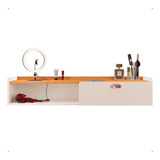 Penteadeira Minimalista Mesa Suspensa Canto Beleza Quarto