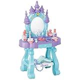 Penteadeira Princesa Infantil Castelo Emite Luz E Som Com 15 Acessórios De Beleza Fashion