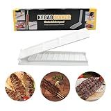PEOUWNES Prensa De Kebab Branca Molde De Cabob Manual Espetos De Churrasco Formam Seu Kebab De Kofta Como Um Kebab Tradicional Feito à Mão