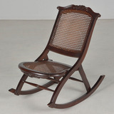 Pequena Cadeira De Balanço Antiga Dobravel Madeira Palhinha