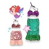 Pequena Sereia Ariel Fantasia Vestido Cauda Princesa -Roxo E Verde-