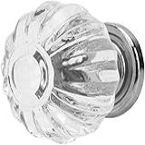 Pequenos Puxadores De Cristal Para Caixa De Joias 5 Pçs Maçanetas De Armário De Acrílico Estilo Europeu Cristal único Furo Gaveta Puxa Puxadores De Latão Flor Padrão Redondo Maçaneta Da Porta Cyllde