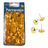 Percevejo Latonado 100 Uni Tachinha Dourado Escritório Papel