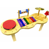 Percussão Madeira Baby Infantil Bateria Jog C Metalofone