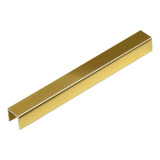 Perfil Aluminio Acabamento Porcelanato U 10mm   10x10x3000