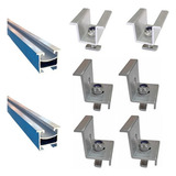 Perfil Barra Trilho Painel Solar 2 40m   Middle E End Clamp