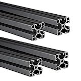 Perfil De Extrusão De Alumínio De 23 6 Preto 4040 T Slot Estrutura De Trilho De Barra Linear Anodizada Padrão Europeu 600 Mm Para Peças De Impressora 3D Roteadores Cnc Pacote Com 4