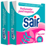 Perfumador Para Roupeiros Bem Estar 50g Saif   2 Caixas