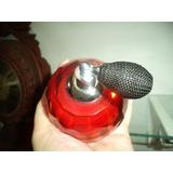 Perfumeiro Cristal Lapidado Antigo Lindo Vermelho Rubi